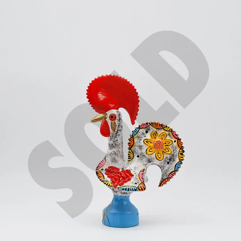 prazeres-c-ta-coq-de-barcelos-figurine-blanc-25-cm image 1