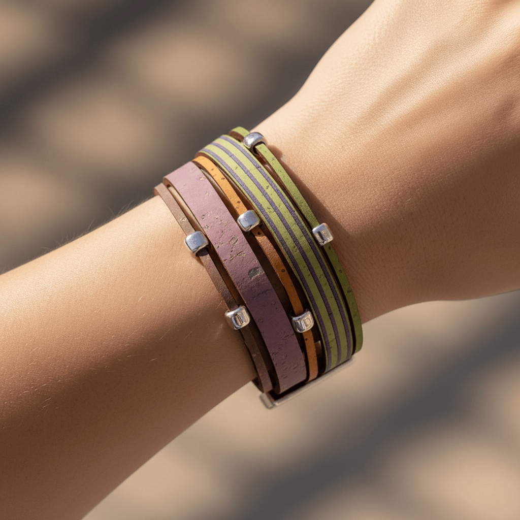 luisa-paix-o-bracelet-li-ge-5-lani-res-fermoir-aimant image 2