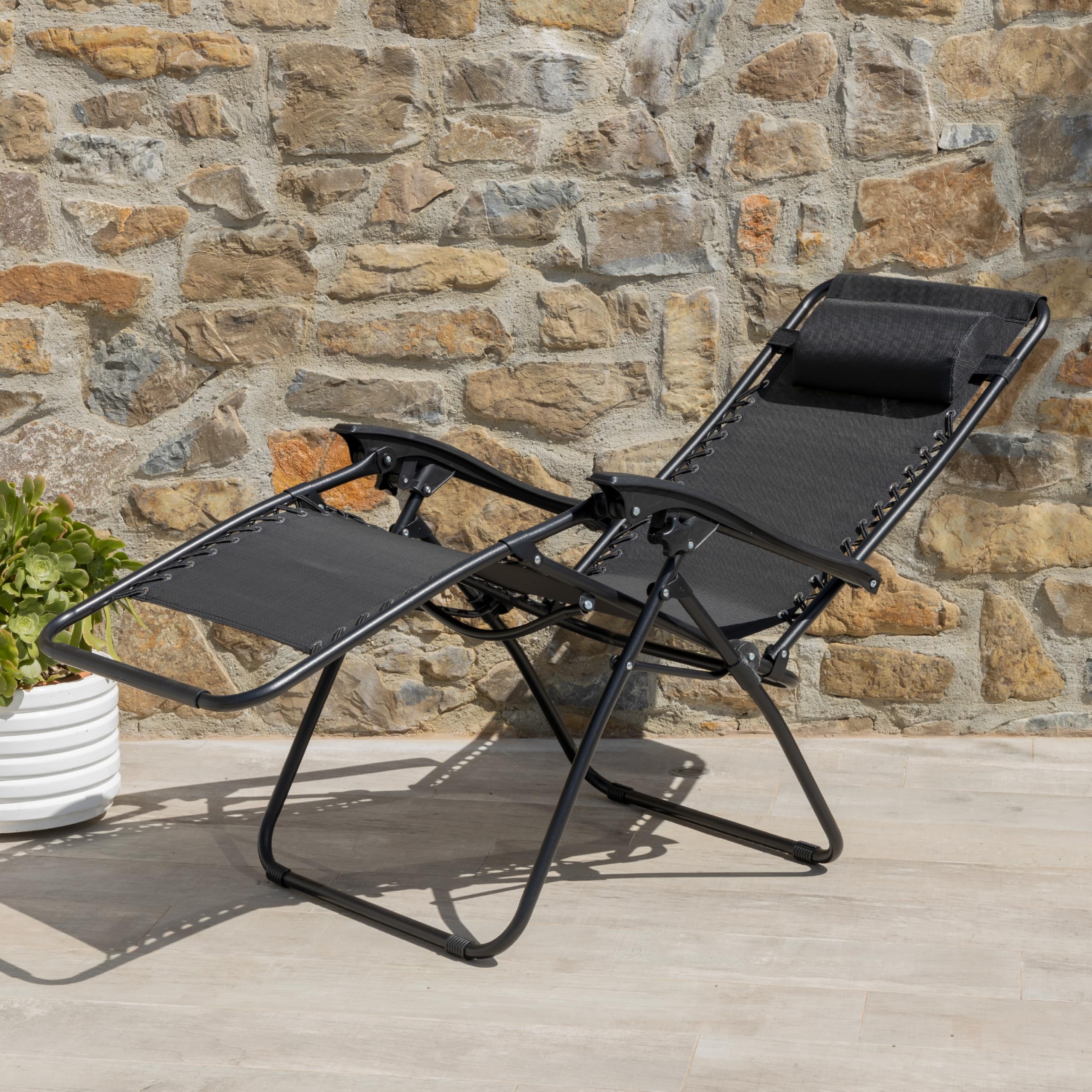 baroni-home-outdoor-chaise-longue-zero-gravity-noire-165x65-cm image 4