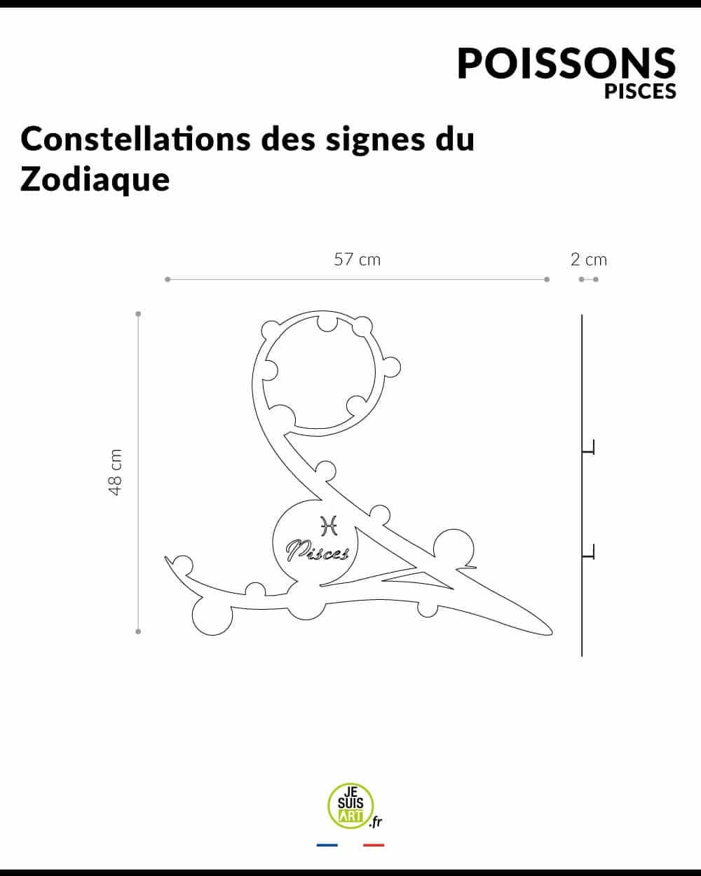 je-suis-art-signes-du-zodiaque-poissons-tableau-m-tal-noir image 5