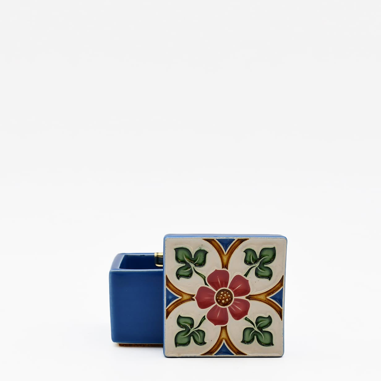 luisa-paix-o-azulejos-bo-te-c-ramique-turquoise-6x6cm-li-ge image 1