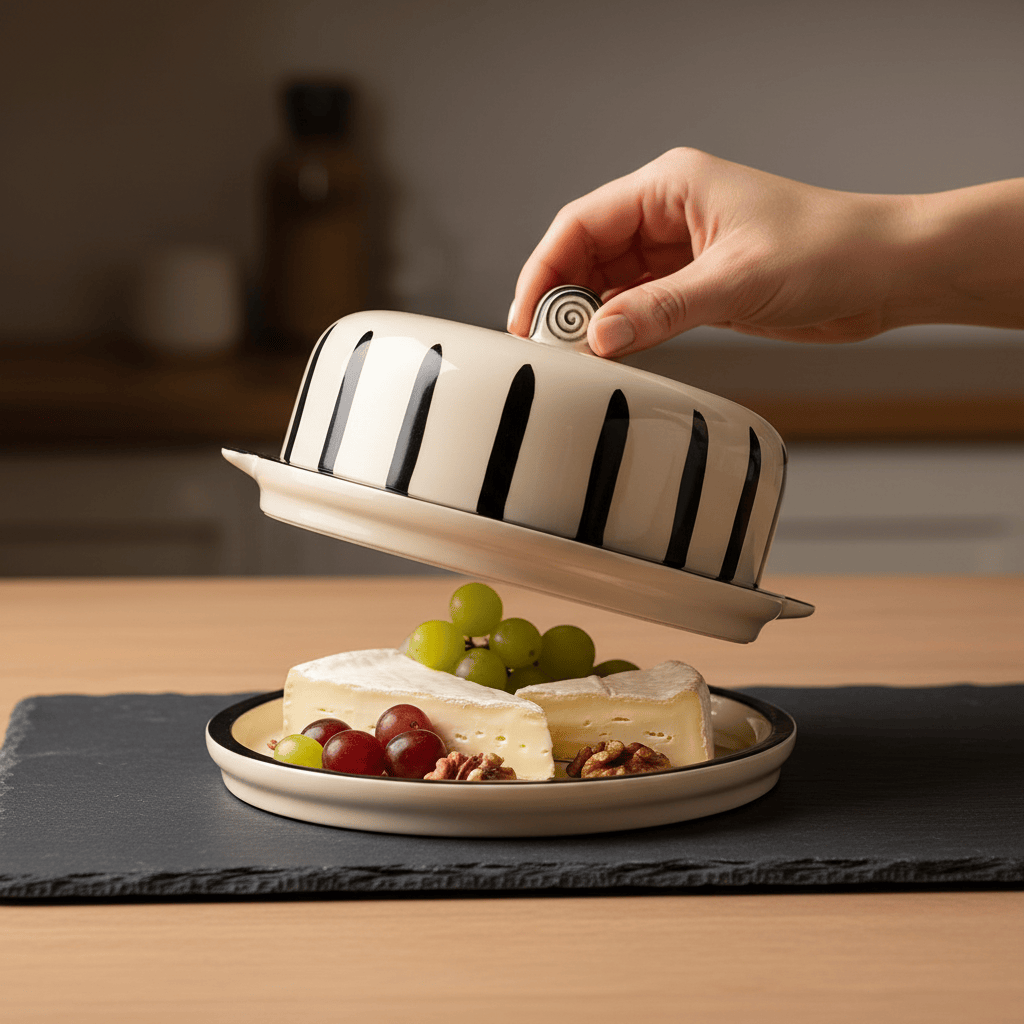 luisa-paix-o-costa-nova-mar-plateau-fromage-cloche-noir-24cm image 2