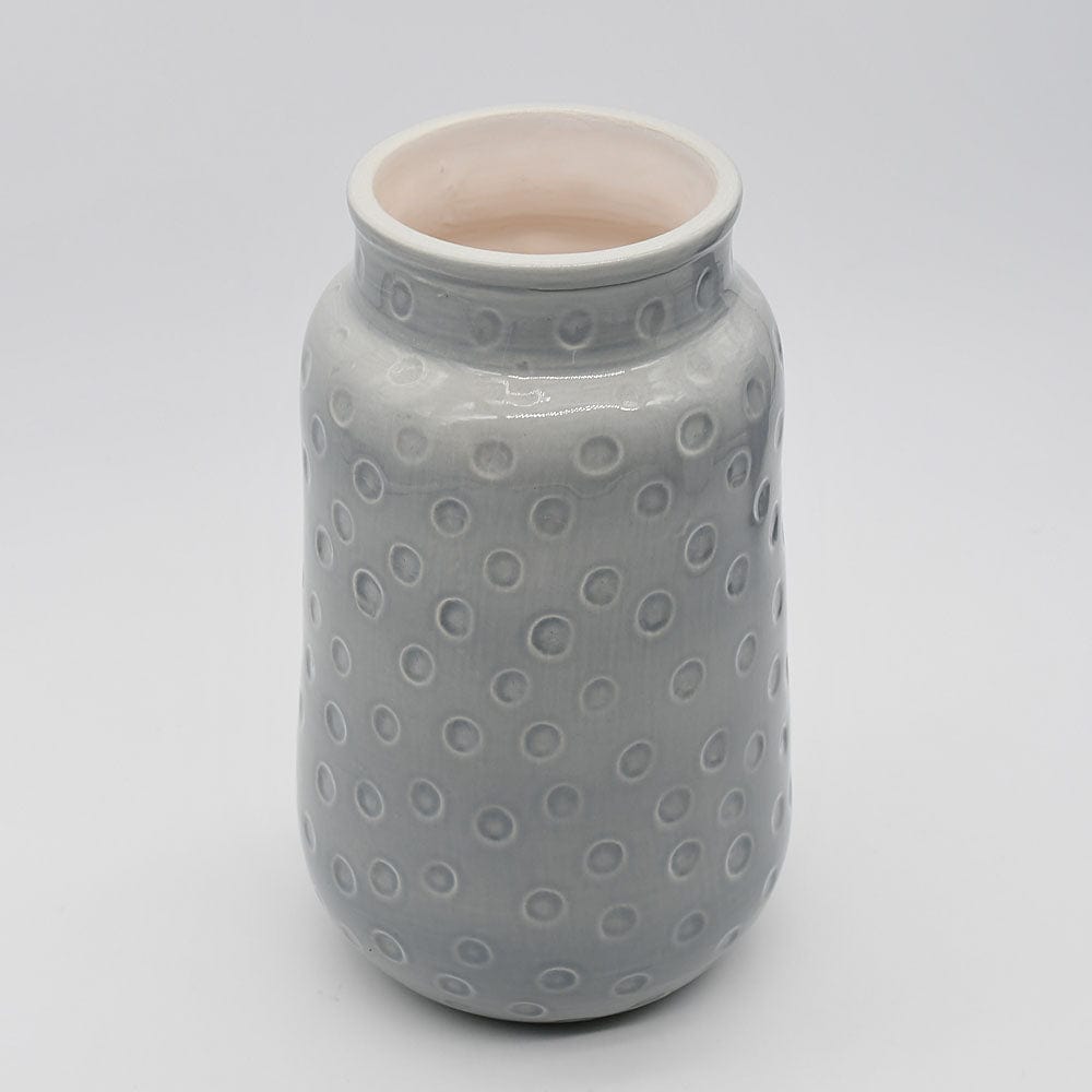luisa-paix-o-d-coration-vase-c-ramique-gris-24-cm-fait-main image 2