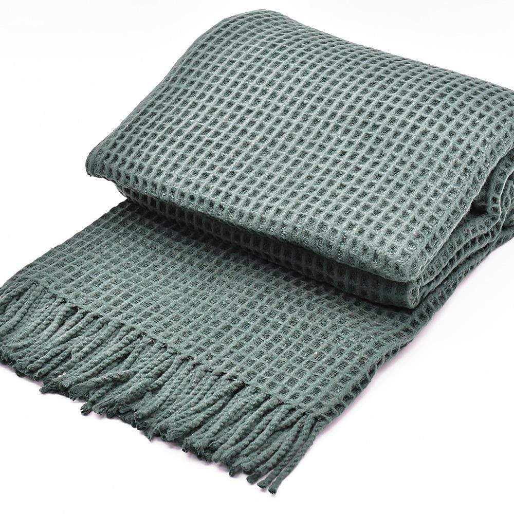 luisa-paix-o-plaid-coton-gaufr-vert-fonc-200x140 image 2