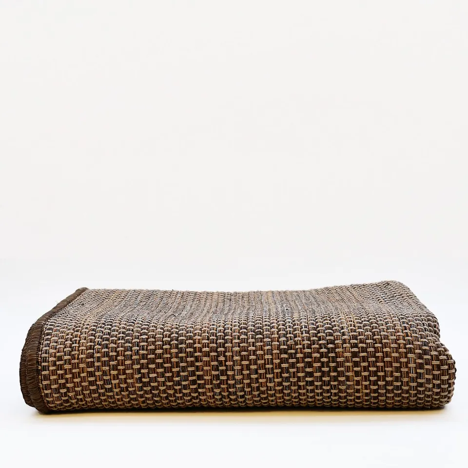 luisa-paix-o-tapis-fibres-m-lang-es-marron-coton-lavable image 1