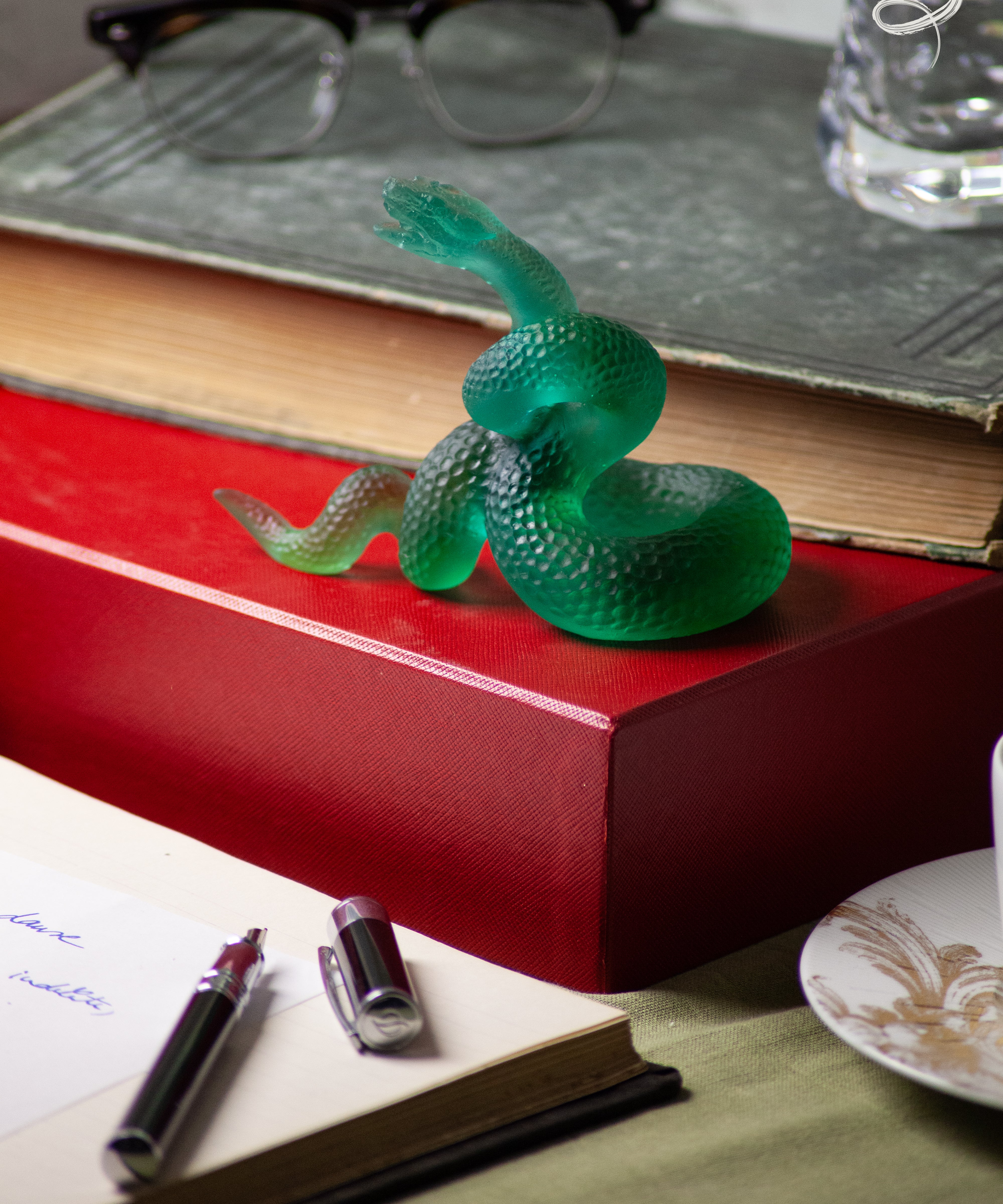 daum-serpent-vert-sculpture-animale-588ex-cristal image 2