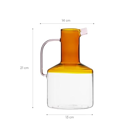 baroni-home-cucina-carafe-verre-borosilicat-1-5l-bicolore-bomb-e image 7