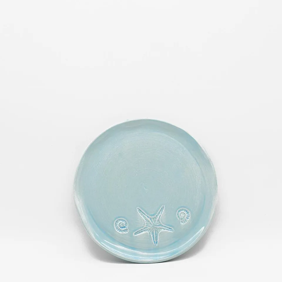 luisa-paix-o-estrela-do-mar-assiette-turquoise-20-cm-c-ramique image 1