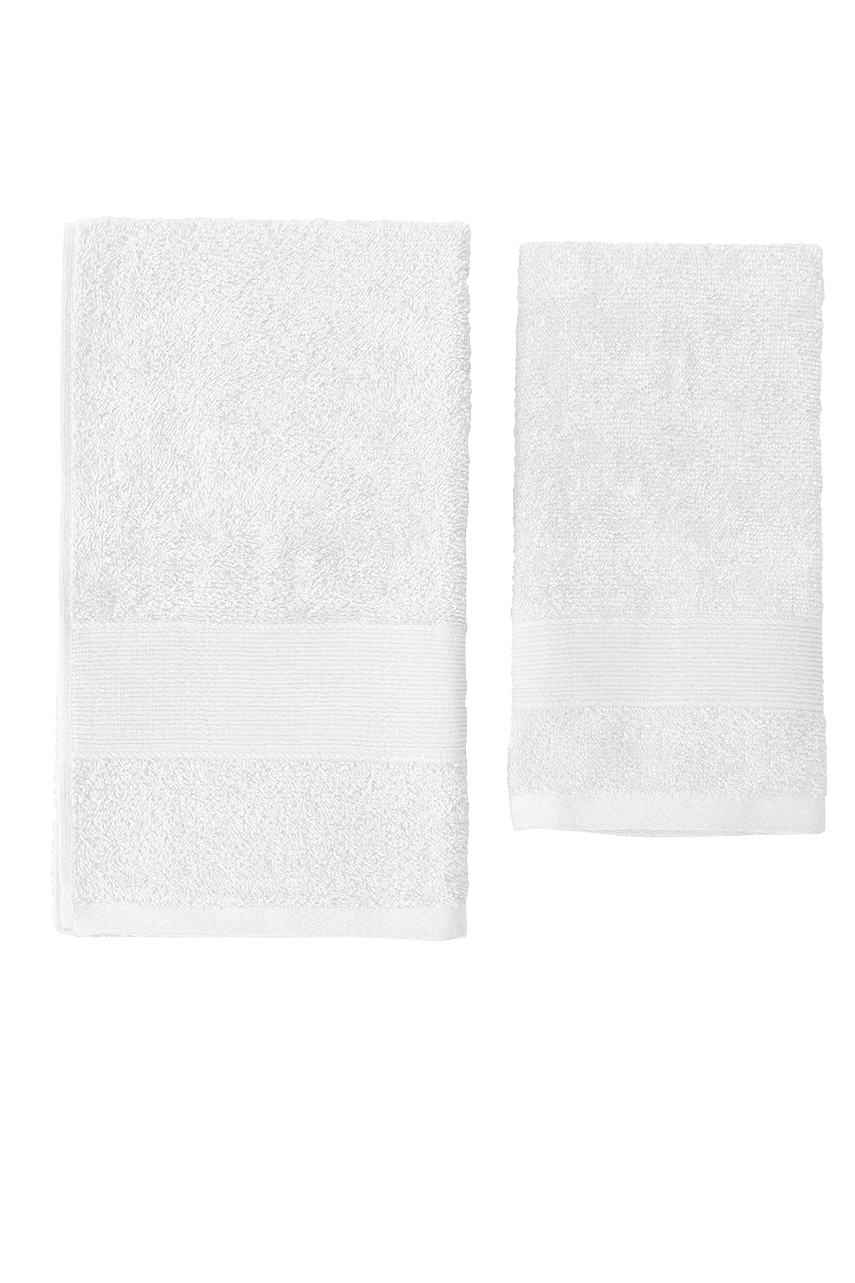 baroni-home-tessile-bagno-lot-2-serviettes-coton-blanc-55x100 image 2