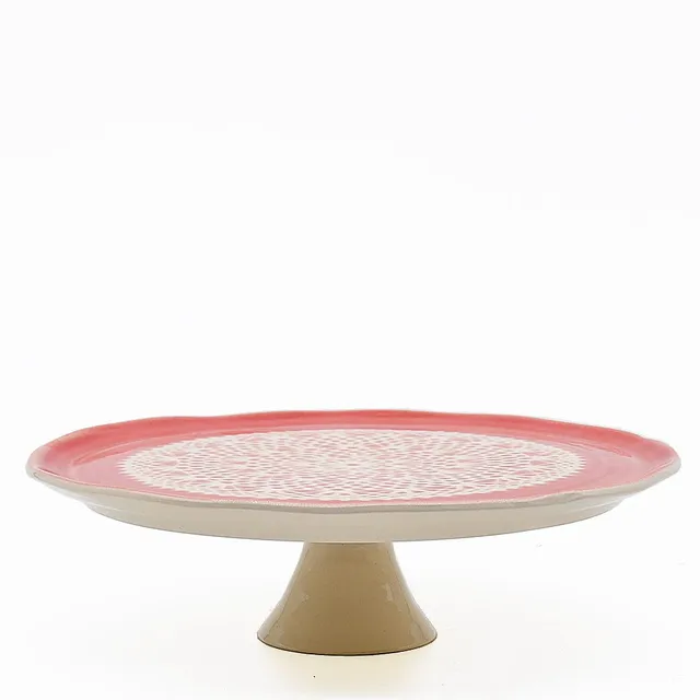 luisa-paix-o-renda-plateau-dessert-c-ramique-rouge-22cm image 1