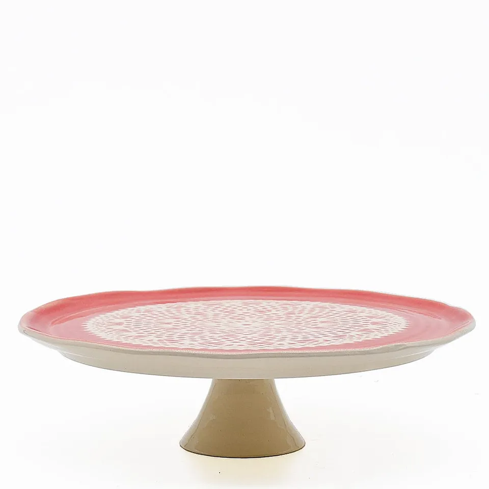luisa-paix-o-renda-plateau-dessert-c-ramique-rouge-22cm image 1