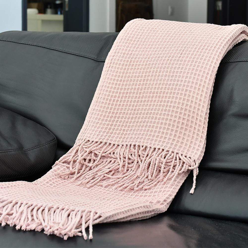 luisa-paix-o-plaid-coton-gaufr-rose-200x140-cm image 3