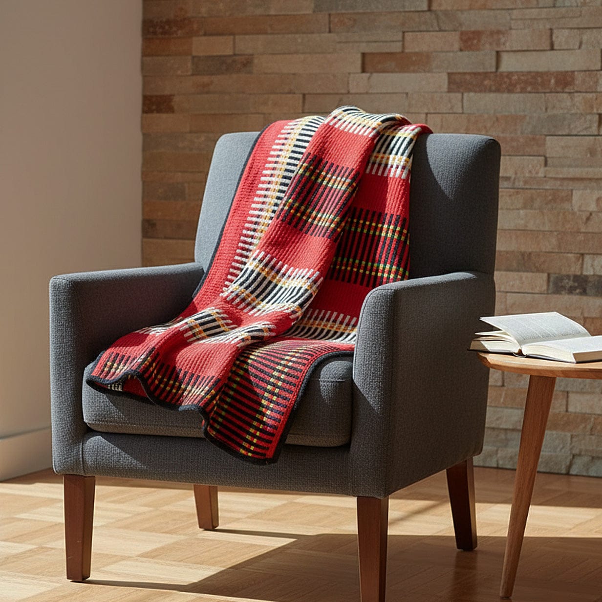 luisa-paix-o-linge-portugal-plaid-manta-mira-aire-coton-rouge image 2