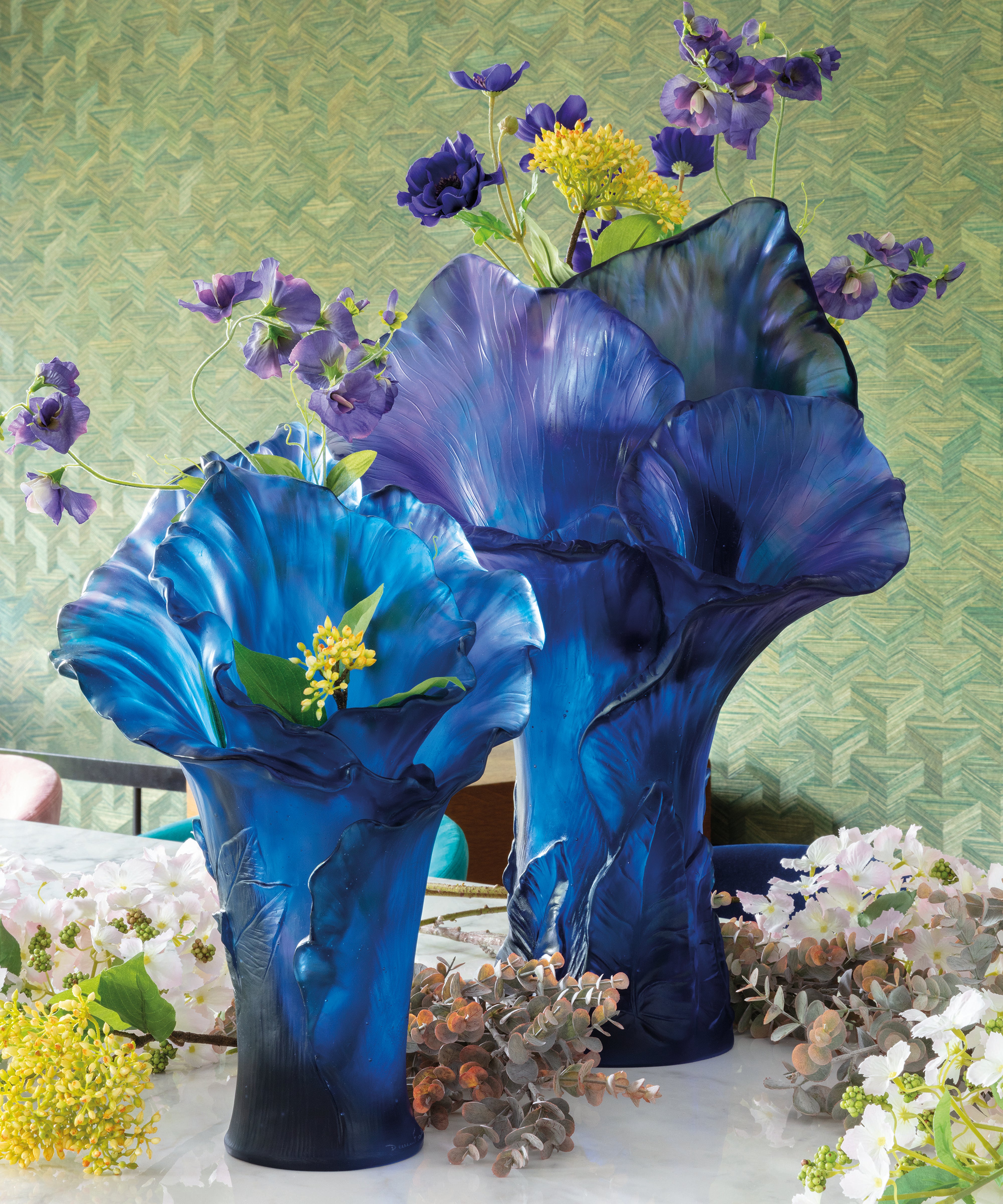 daum-univers-v-g-tal-arum-vase-grand-mod-le-bleu-nuit-cristal image 5
