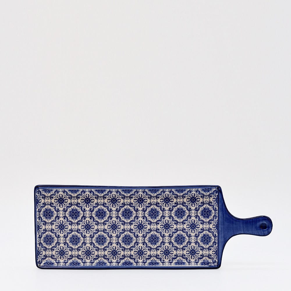 luisa-paix-o-padr-o-plat-c-ramique-bleu-29-cm-avec-poign-e image 1