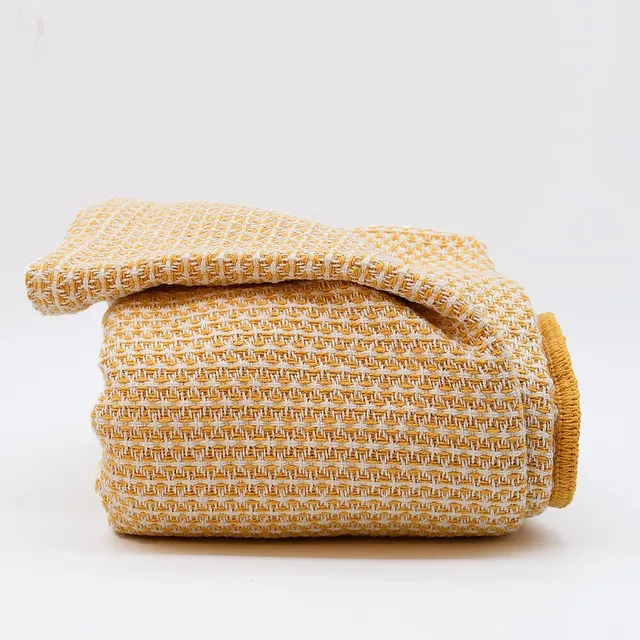 luisa-paix-o-linge-portugal-maxi-plaid-coton-ocre-220x170cm image 1