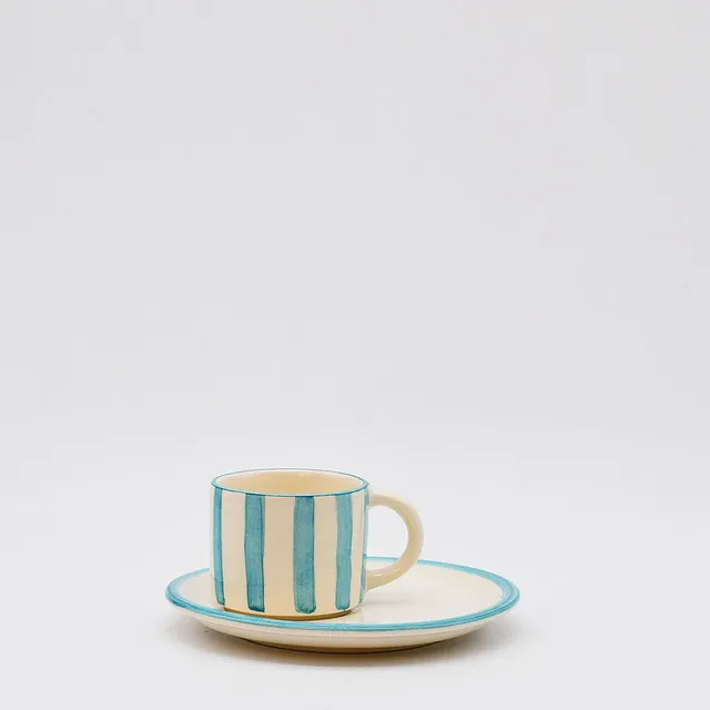 luisa-paix-o-costa-nova-mar-tasse-et-sous-tasse-turquoise-peinte-main image 1
