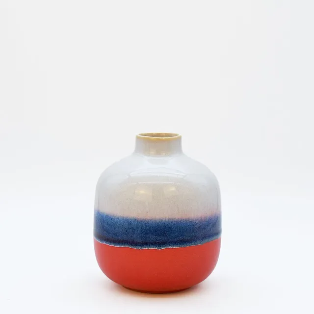 luisa-paix-o-feliz-vase-en-gr-s-16-cm-c-ramique-brillante image 1