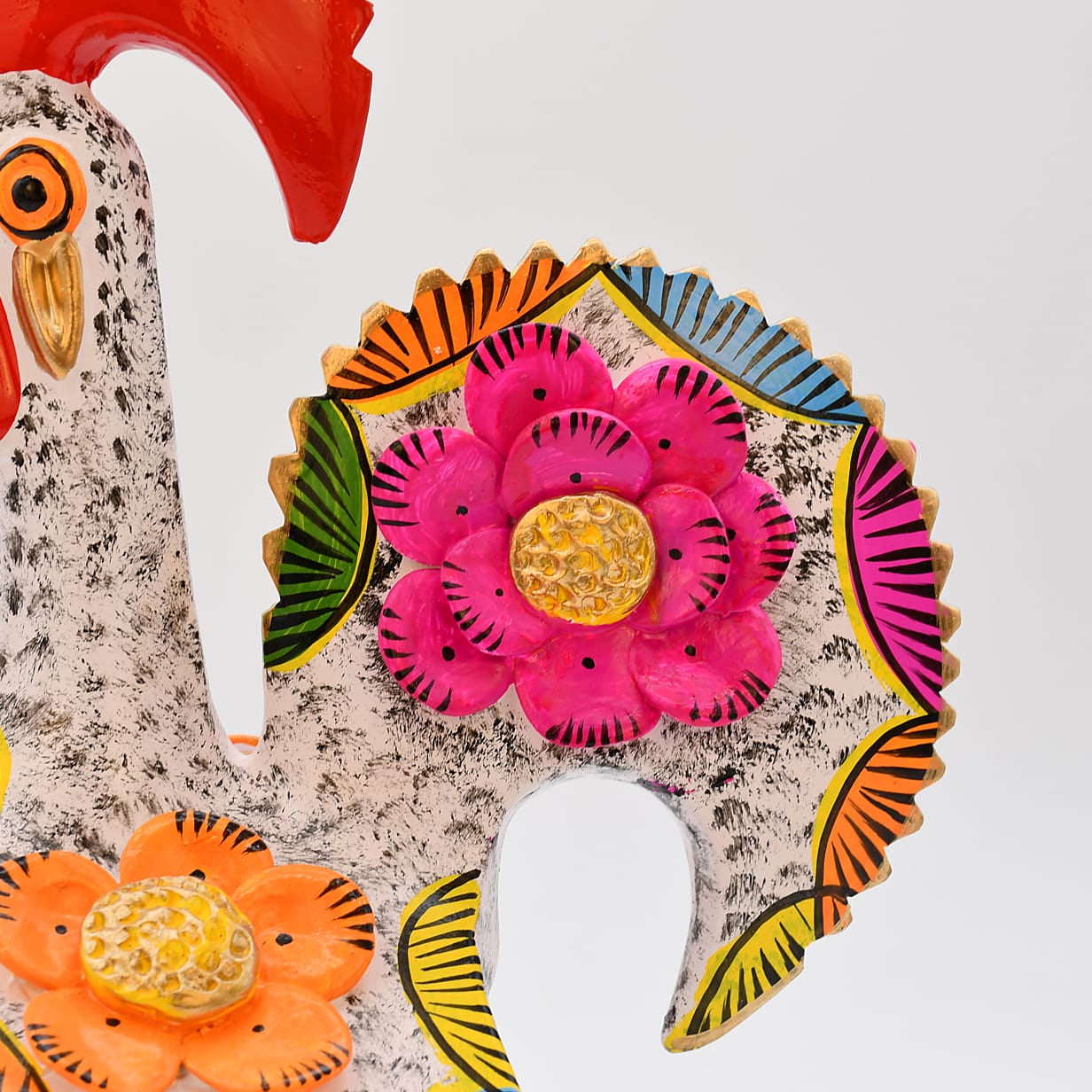 luisa-paix-o-coq-de-barcelos-25cm-blanc-figurine-c-ramique-unique image 3