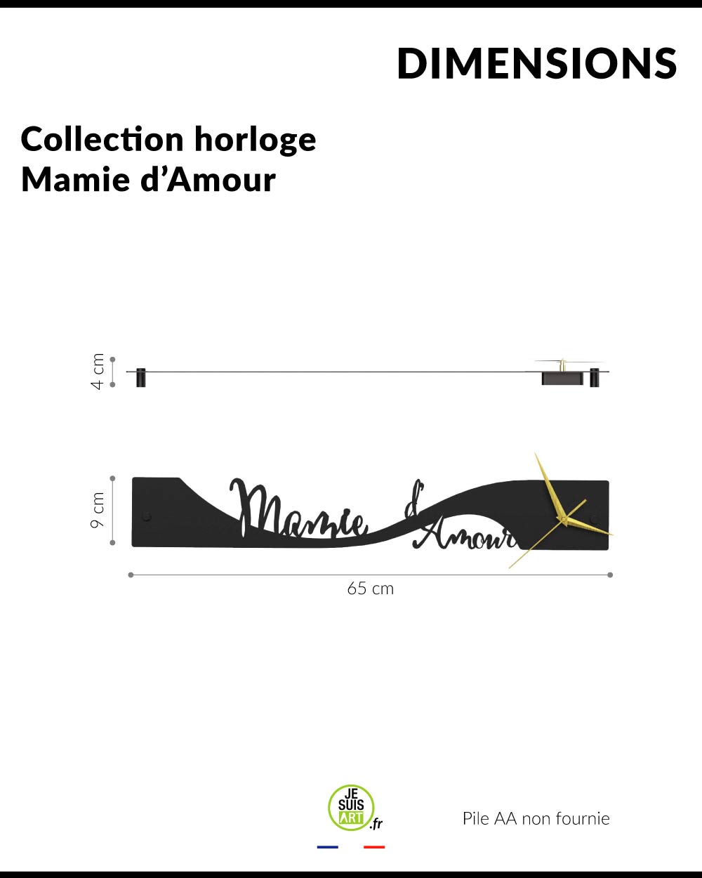 je-suis-art-citations-mamie-d-amour-horloge-murale-citation image 6