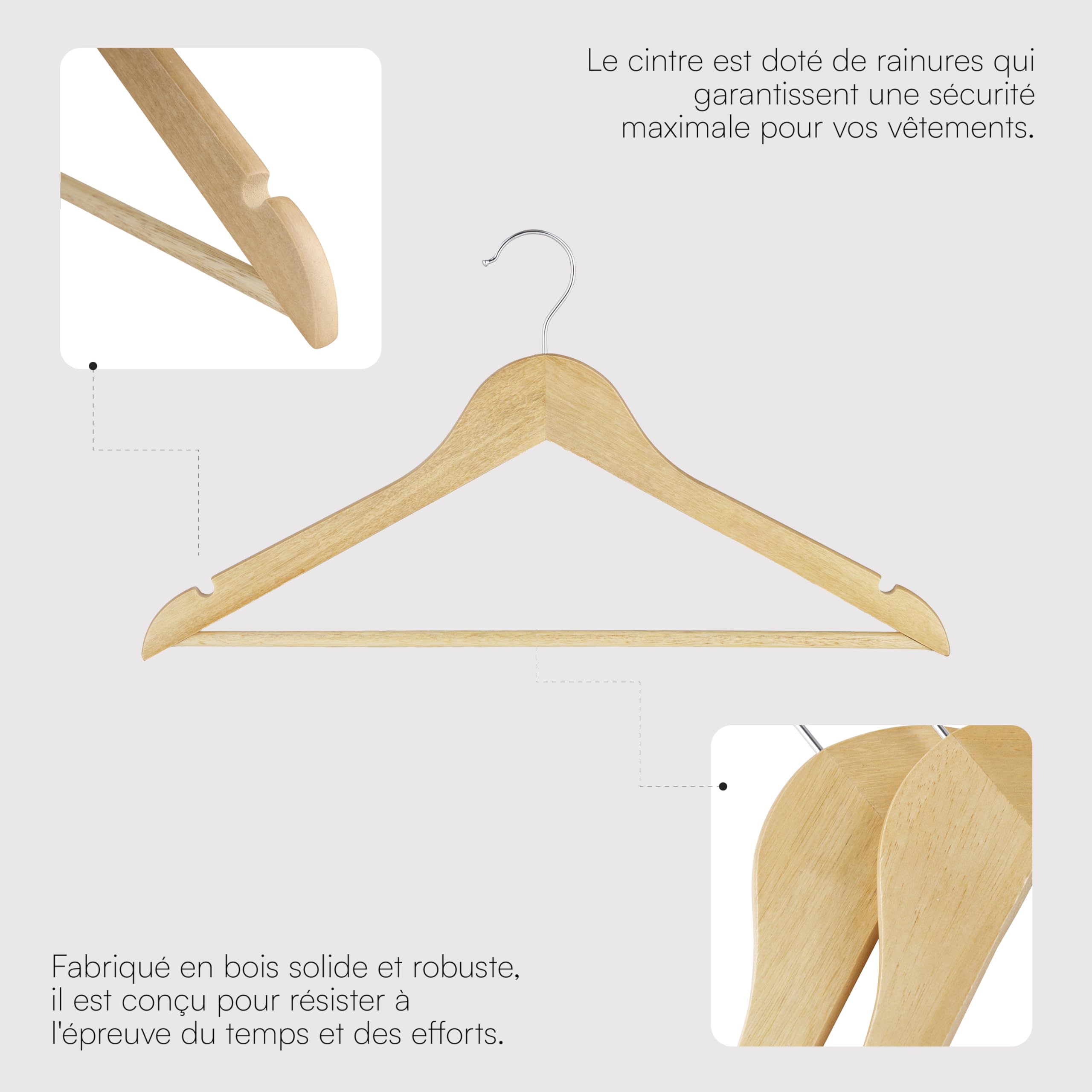 baroni-home-lot-20-cintres-bois-naturel-45-cm image 6