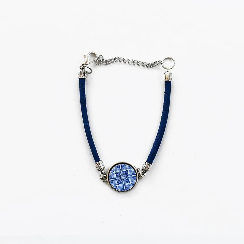 luisa-paix-o-bracelet-azulejo-bracelet-coton-bleu image 1