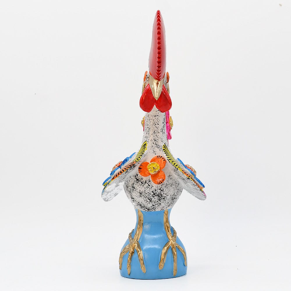 luisa-paix-o-coq-de-barcelos-40cm-blanc-c-ramique-pi-ce-unique image 5