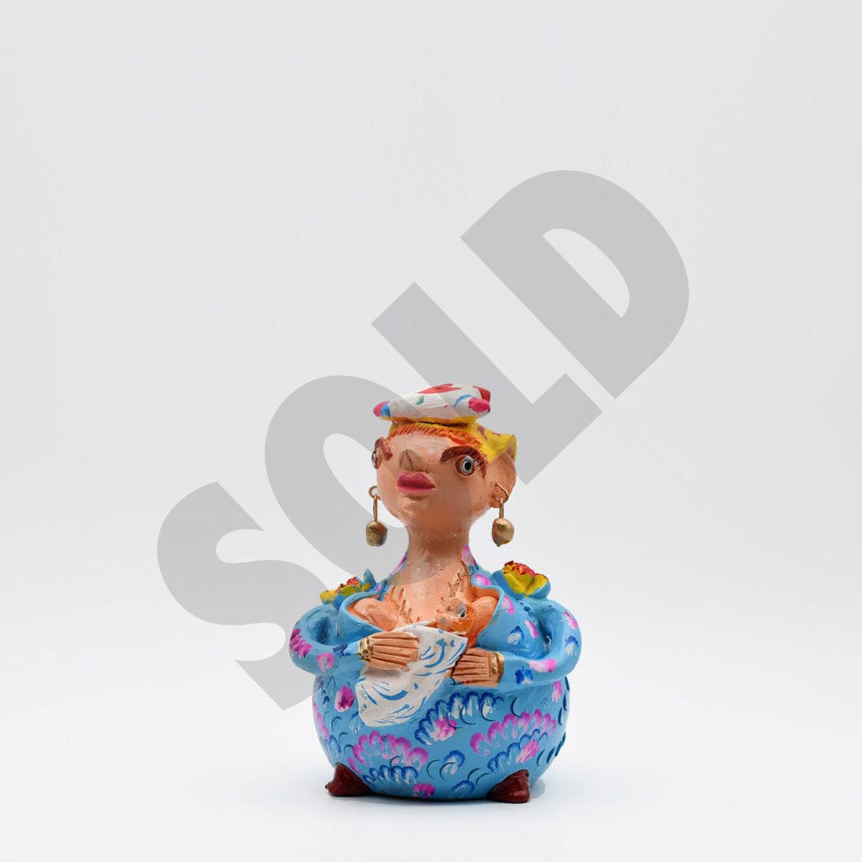 luisa-paix-o-boneca-barriguda-20cm-statuette-argile image 1