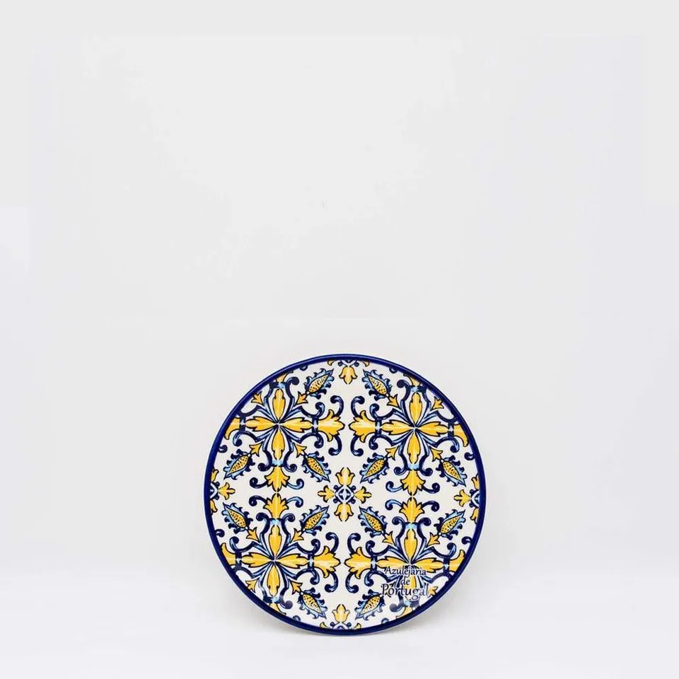 luisa-paix-o-tradicional-assiette-c-ramique-jaune-13-cm image 1