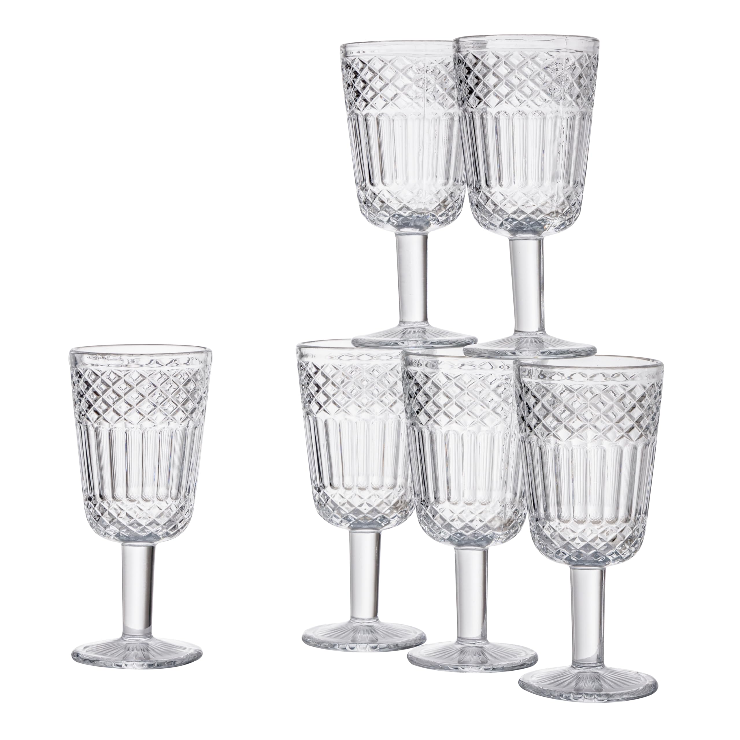 baroni-home-cucina-fl-te-verre-transparent-lot-de-6-25-cl image 1