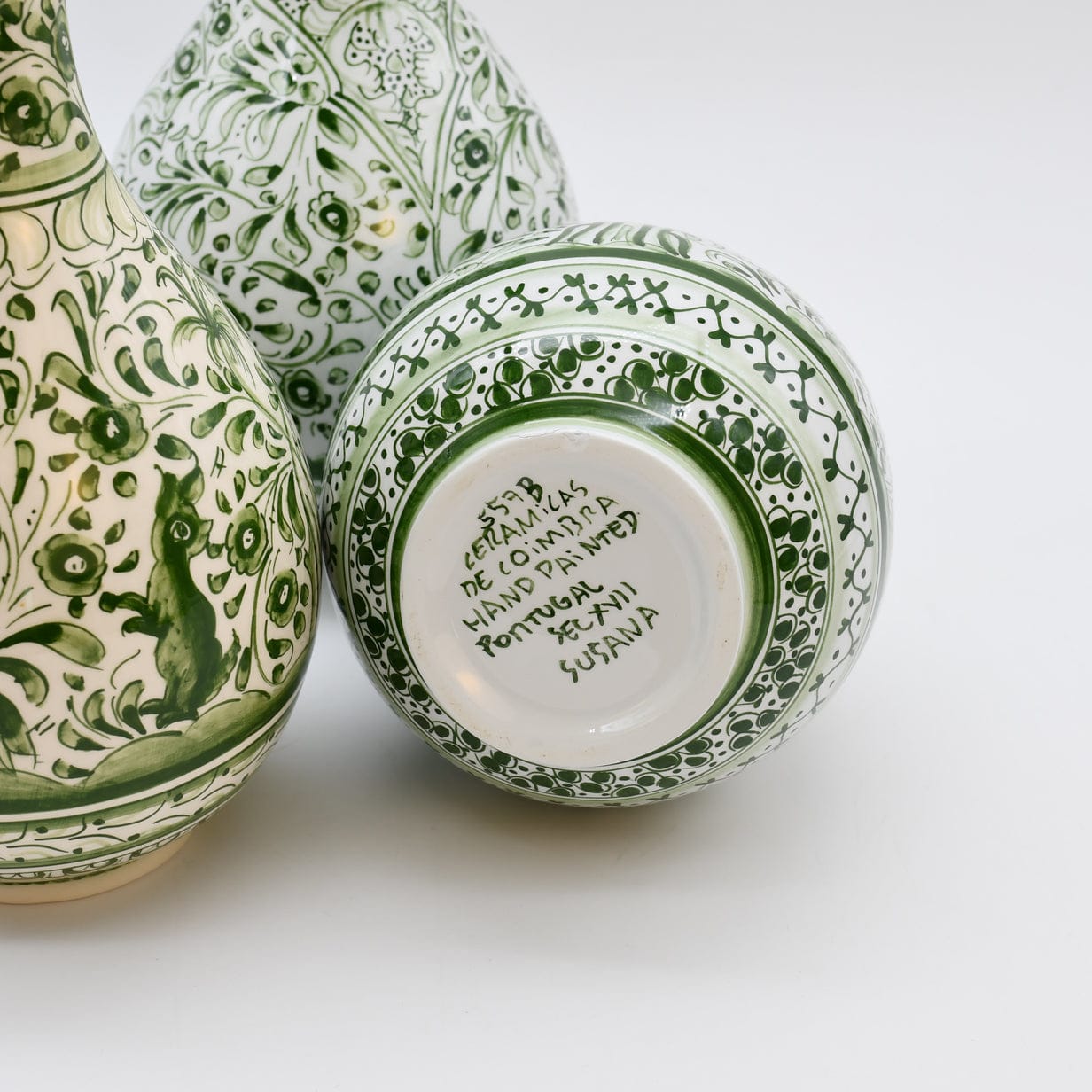 luisa-paix-o-coimbra-carafe-c-ramique-29cm-vert-floral image 8