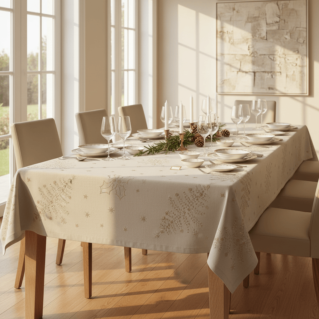 luisa-paix-o-festas-nappe-coton-beige-250x150-cm-motifs-dor-s image 2