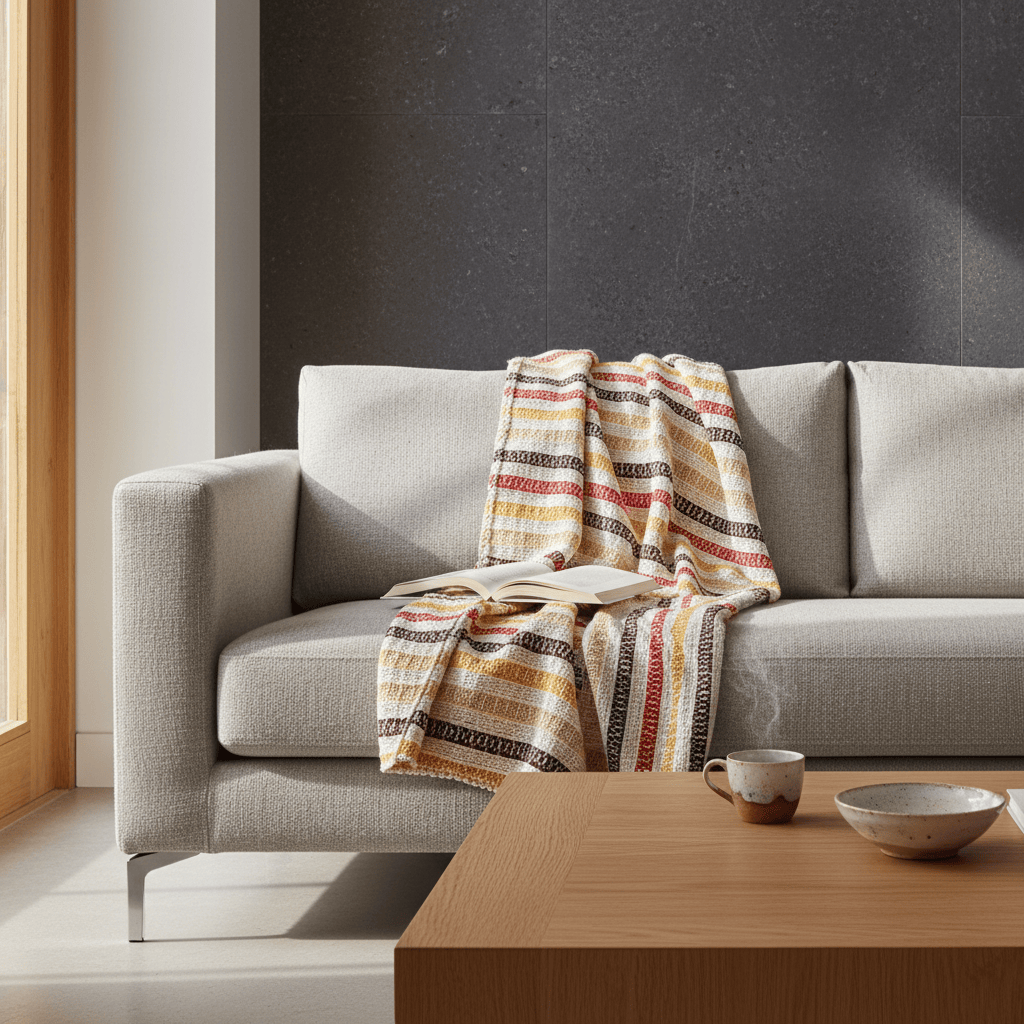 luisa-paix-o-linge-plaid-couvre-lit-coton-240x200-marron image 3