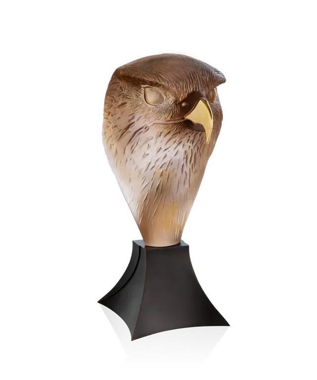 daum-univers-animalier-t-te-de-faucon-sculpture-375ex image 1