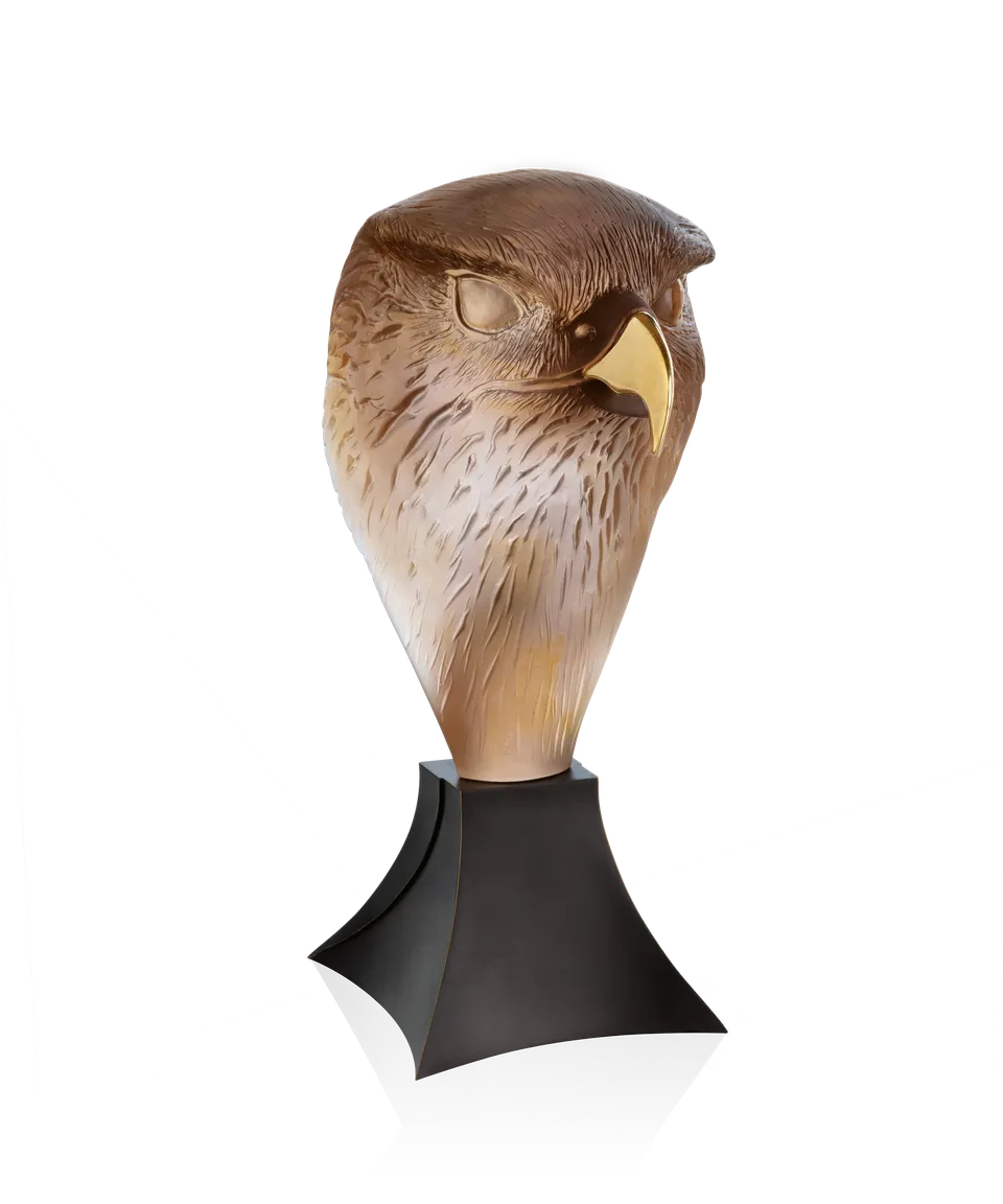 daum-univers-animalier-t-te-de-faucon-sculpture-375ex image 1