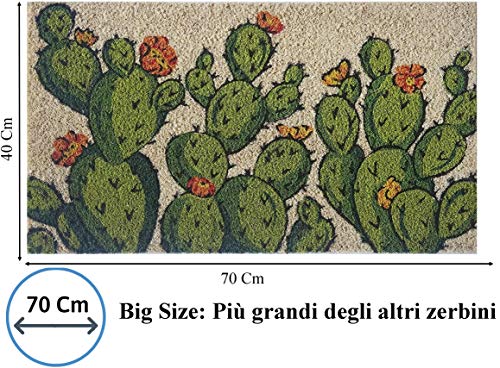 baroni-home-tapis-paillasson-coco-cactus-fleurs-oranges-70x40 image 6