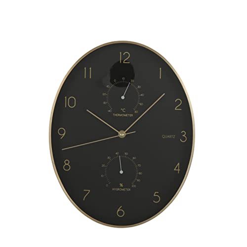 mica-decorations-andy-horloge-murale-noir-dor-35cm image 8