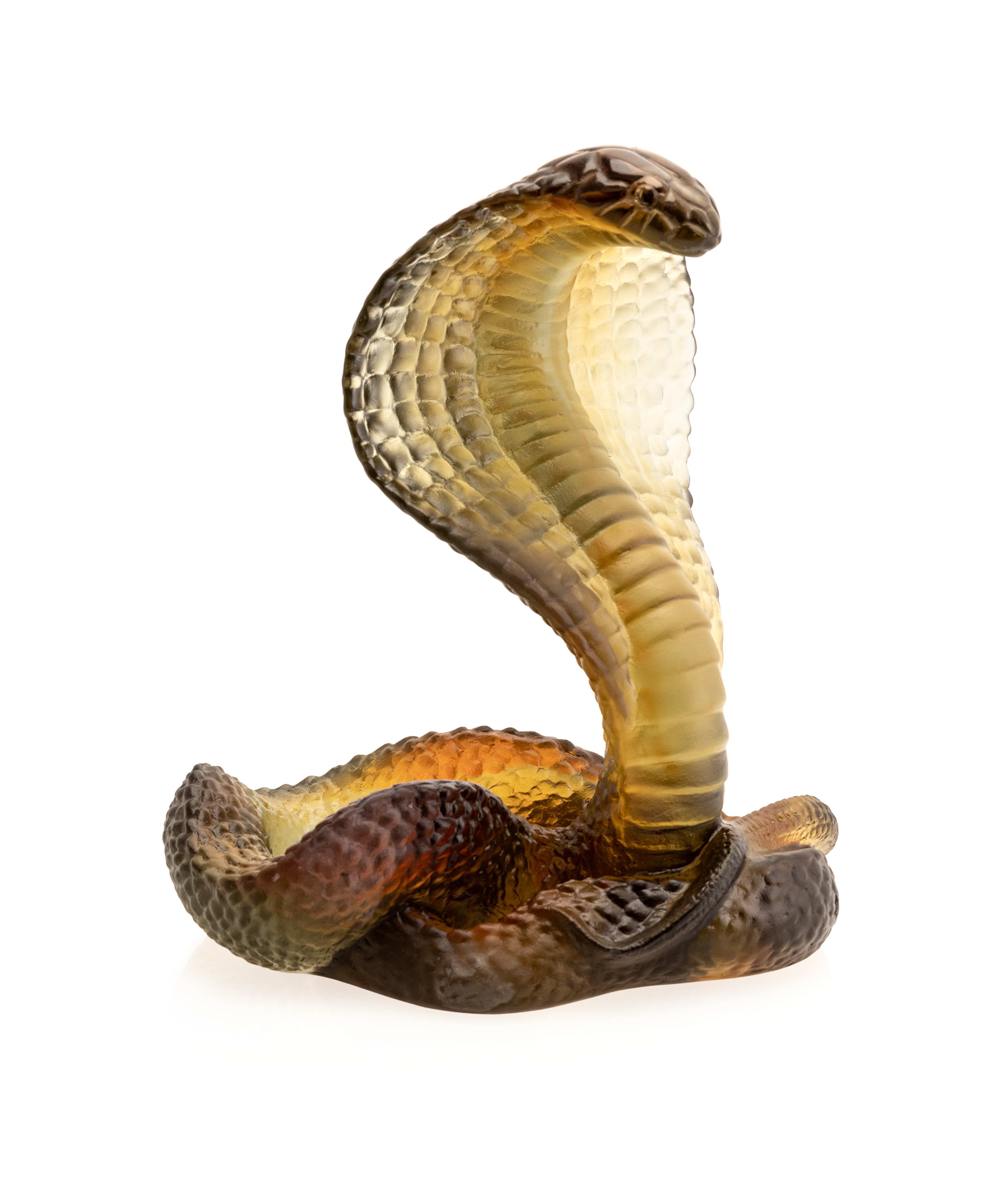 daum-univers-animalier-naja-sculpture-ambre-et-gris-500-ex image 1