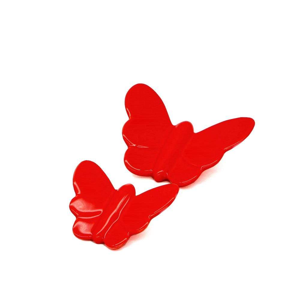 luisa-paix-o-papillon-rouge-c-ramique-d-co-murale-14x12cm image 1