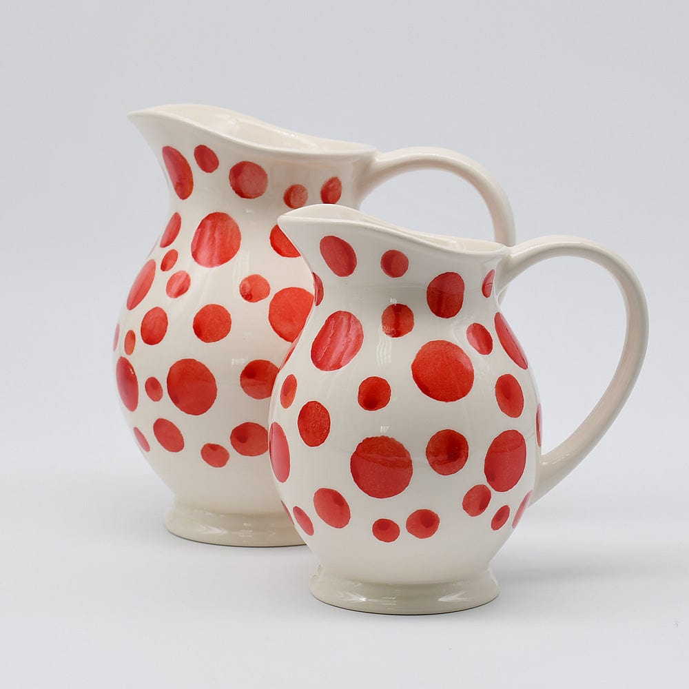 luisa-paix-o-pichet-pois-c-ramique-rouge-18-cm-artisanal image 2