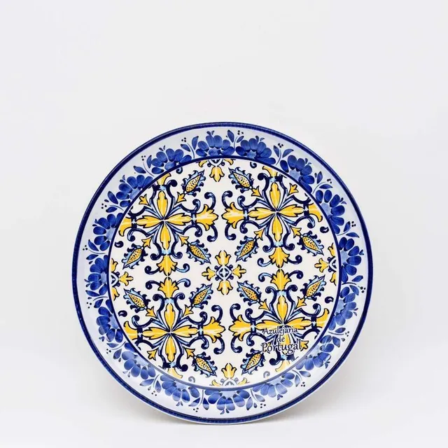 luisa-paix-o-tradicional-assiette-c-ramique-jaune-25-cm image 1