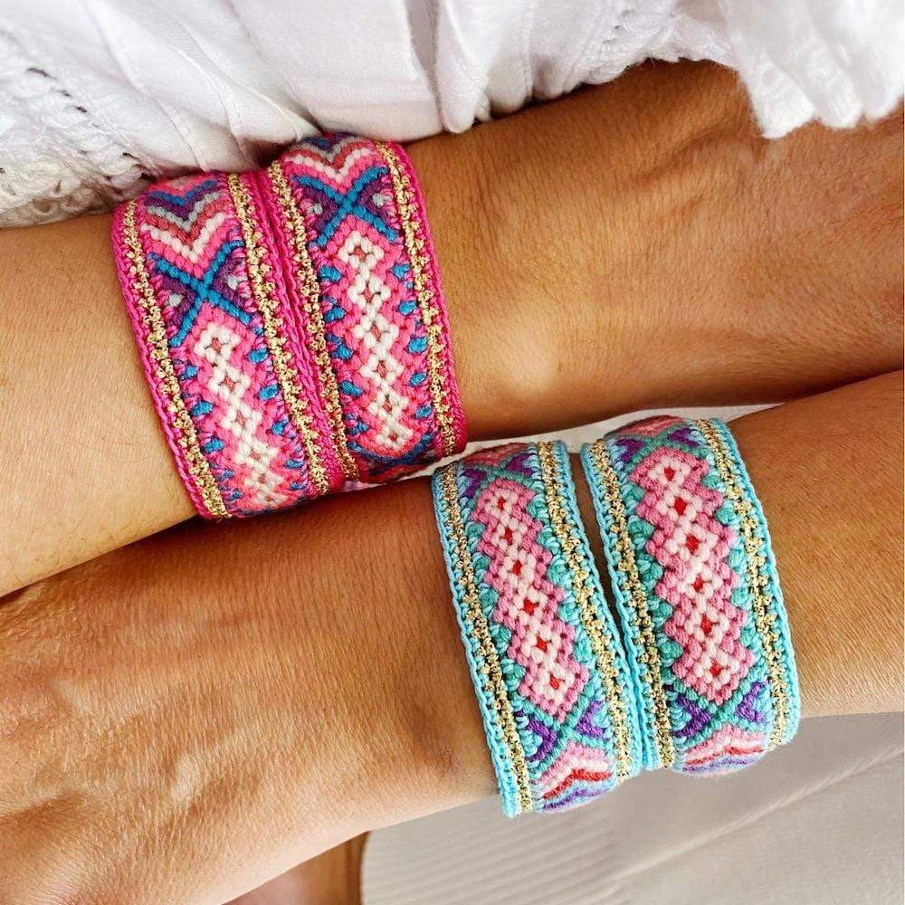 luisa-paix-o-bracelet-macram-rose-dor-18-22-cm-f-minin image 2