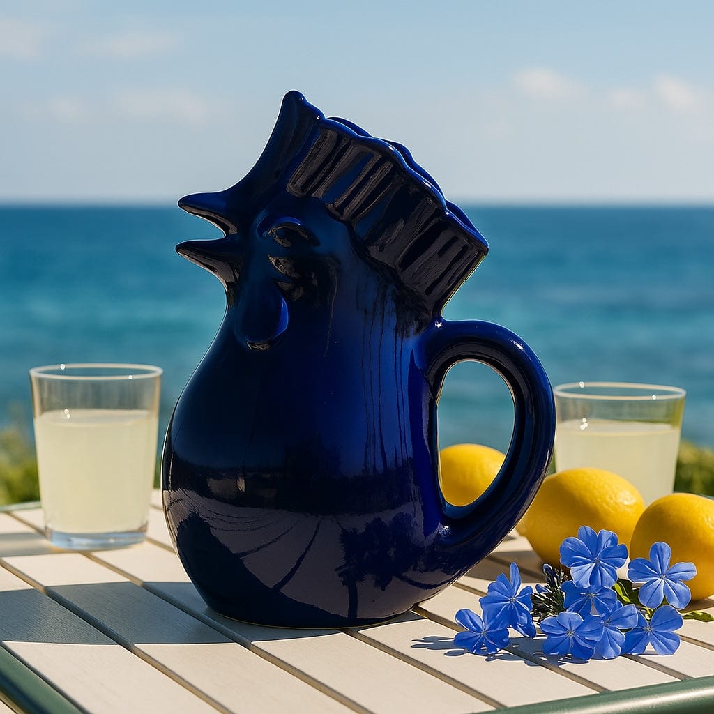 luisa-paix-o-carafe-coq-bleue-c-ramique-1l-vase image 2
