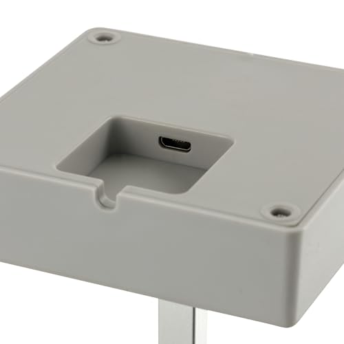 baroni-home-illuminazione-lampe-table-led-grise-11x11x26-cm image 8