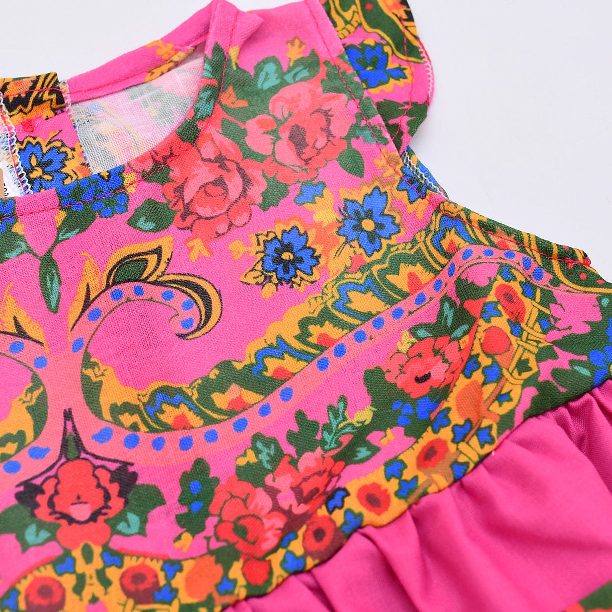 luisa-paix-o-robe-enfant-viana-rose-coton-2-ans-motifs-floraux image 4