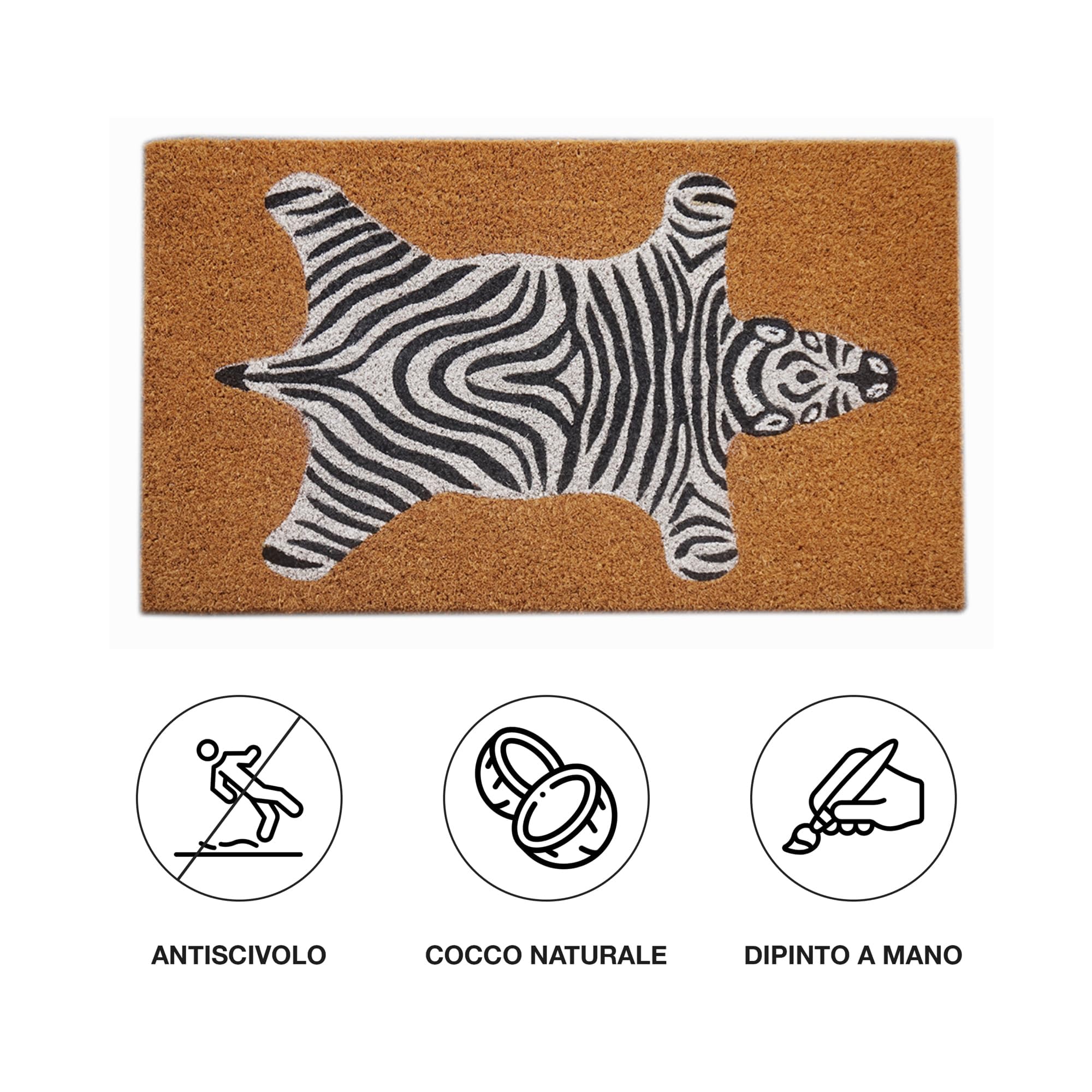 baroni-home-tessile-casa-paillasson-cuir-z-bre-70x40-cm-coco image 4