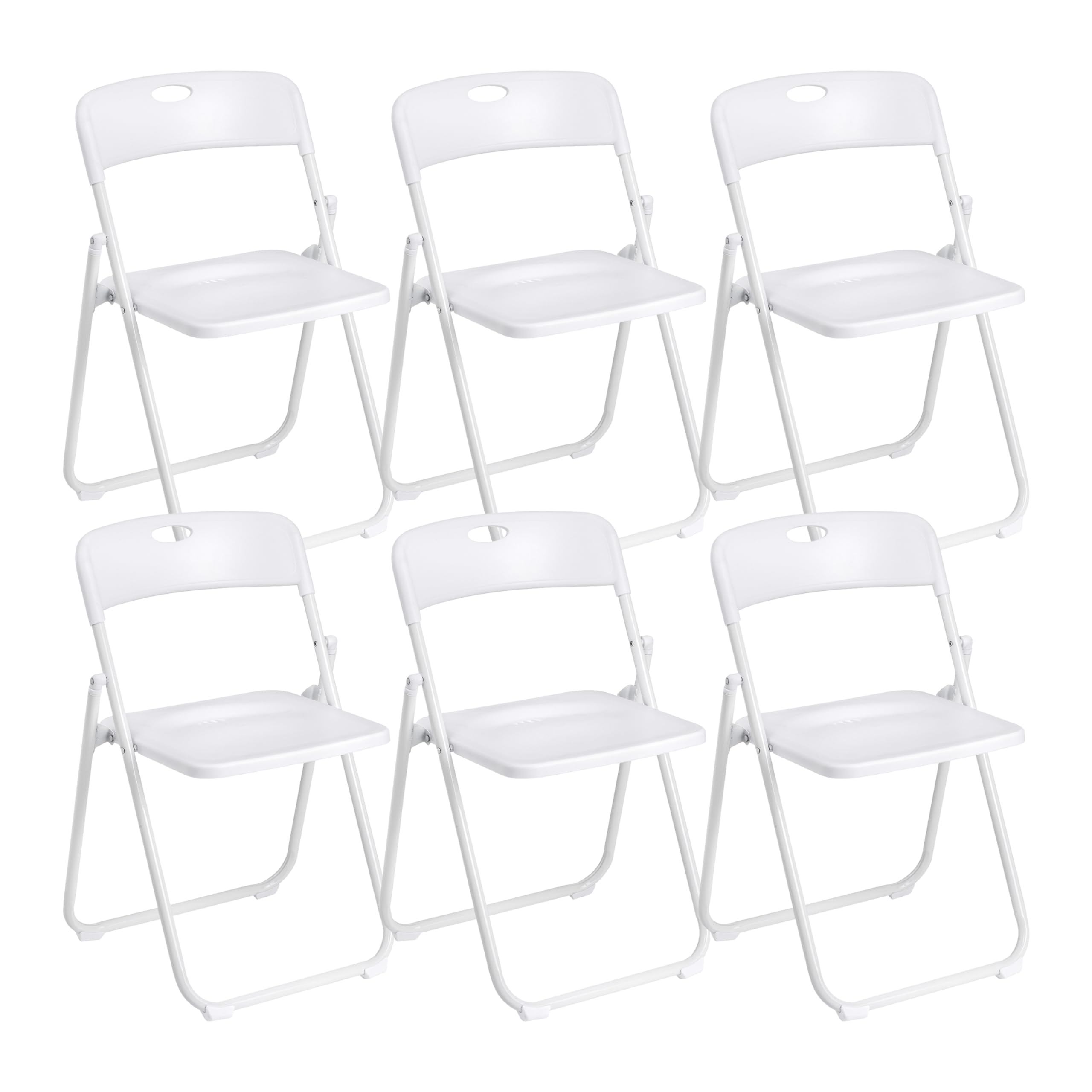 baroni-home-sedie-chaise-pliante-blanche-acier-pvc-1-pi-ce image 8