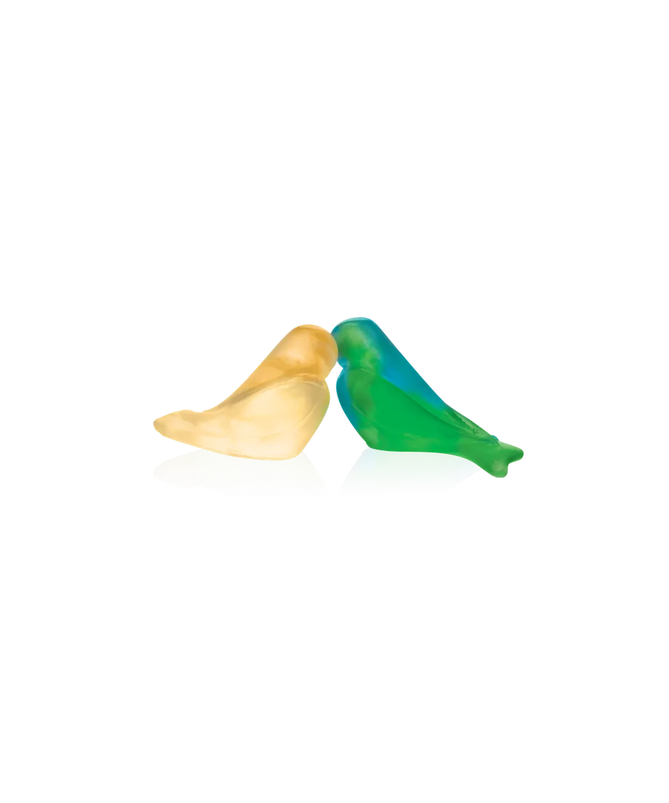 daum-les-fianc-s-sculpture-jaune-vert-rochon image 1