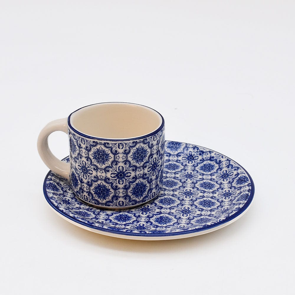 luisa-paix-o-padr-o-tasse-caf-c-ramique-bleu-sous-tasse image 2