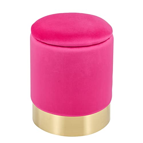 baroni-home-pouf-container-velours-fuchsia-31x31x39-cm image 4